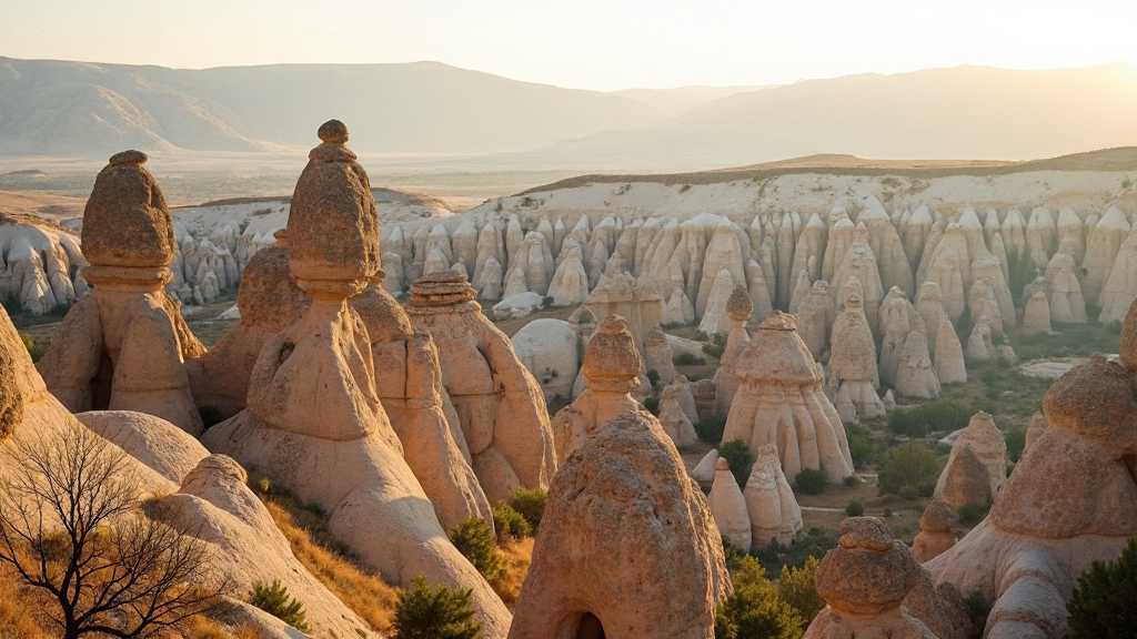 Kapadokya’da katmanlı tüf oluşumları ve konik peribacaları